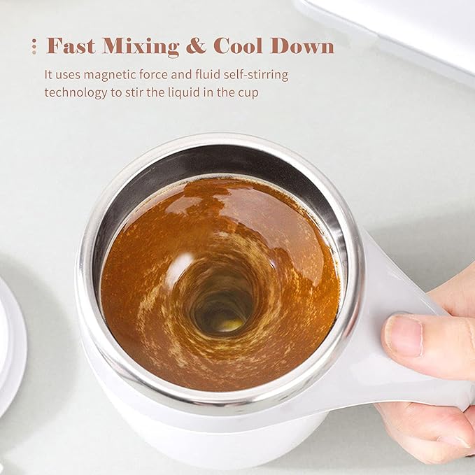 380mL Self Stirring Mug with Lid - Al Tijara UAE