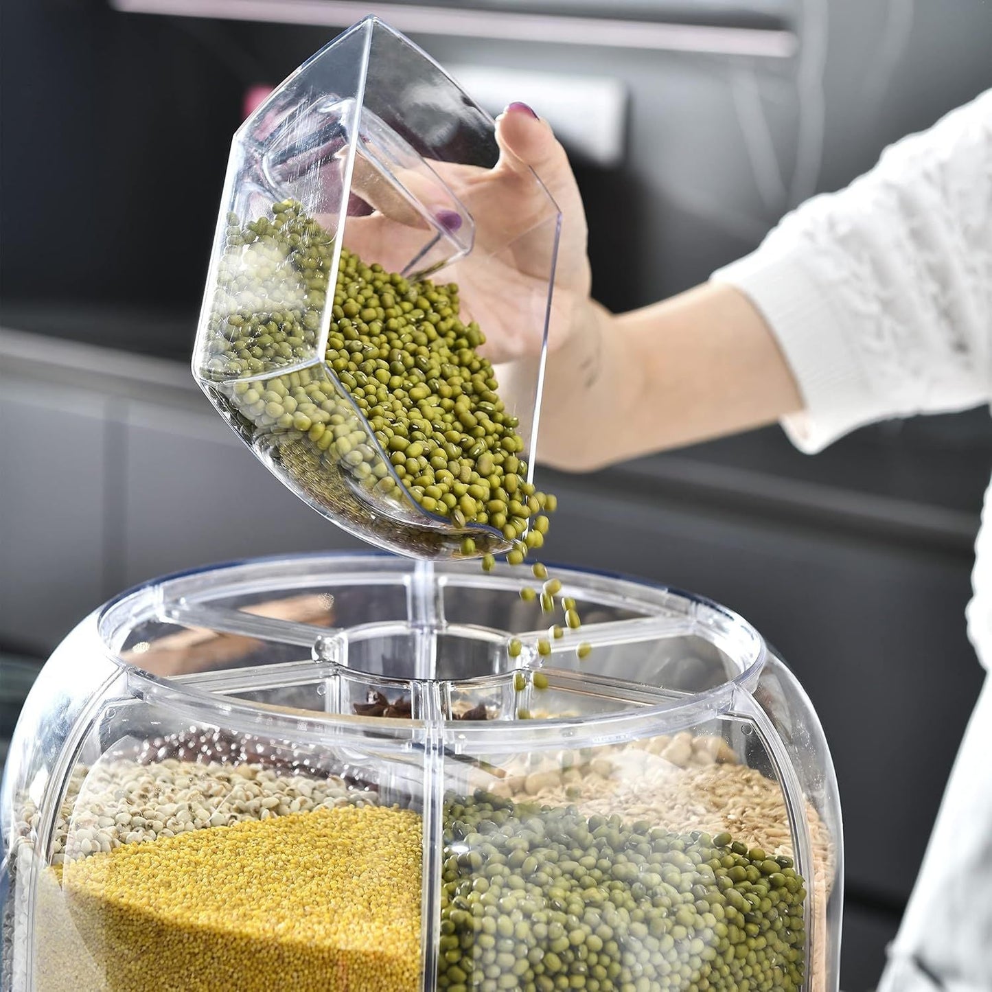 360 Degree Rotating Dry Food Dispenser - Al Tijara UAE